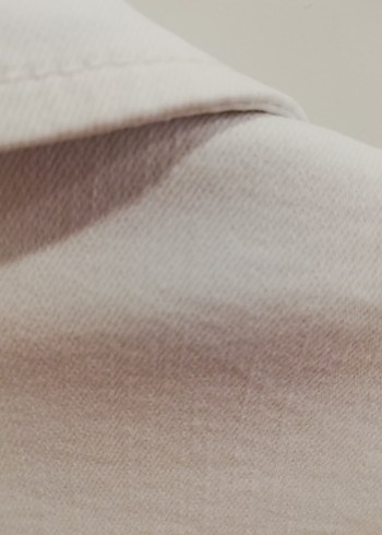 xl Beden Beyaz Düğmeli Kadın Denim Ceket