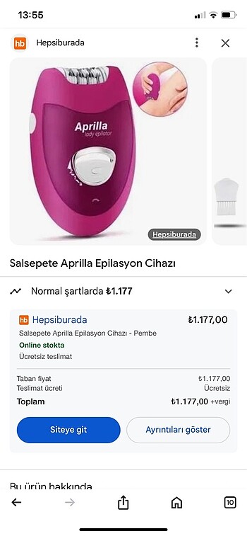 Aprilla kablosuz jarjlı epilayon aleti