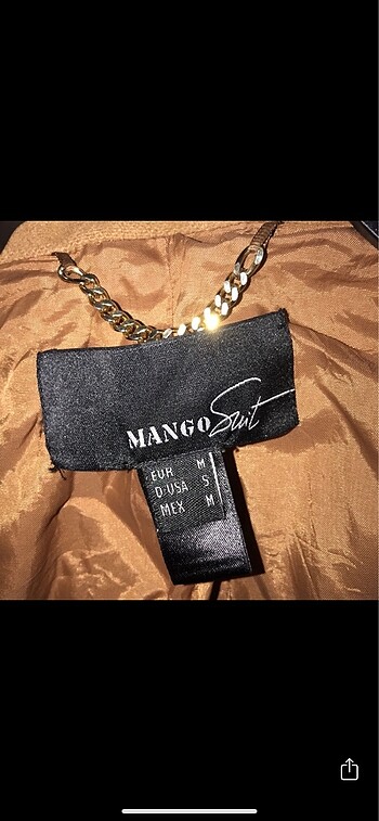 s Beden Mango kısa süet kaban