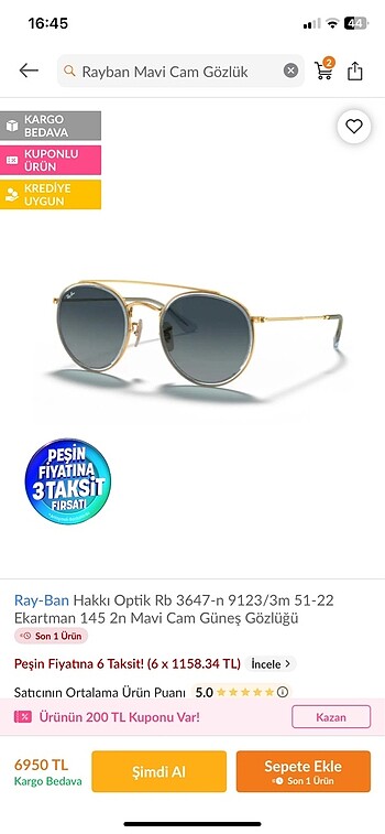 rayban orjinal gözlük