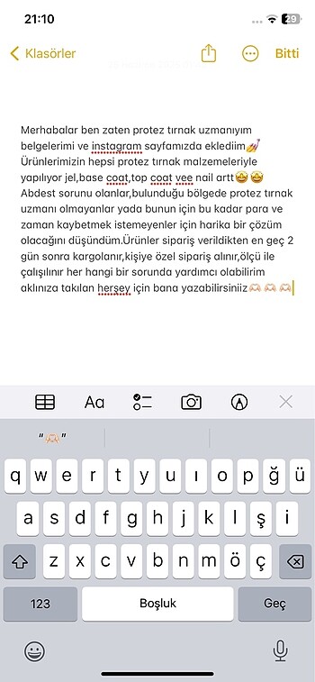 Beden protez tırnak
