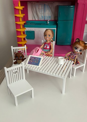 Pembe Renkli Çocuk Oyun Masası ve Sandalyeleri - Görsel 14