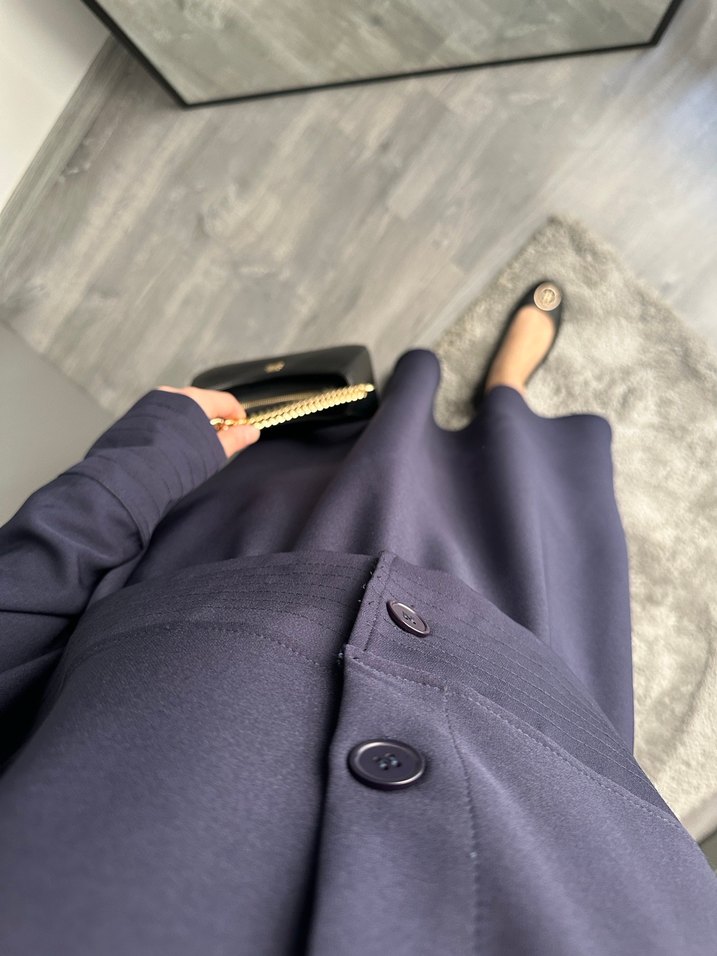 Kadın Lacivert Uzun Kollu Ceketli Takım - Görsel 2