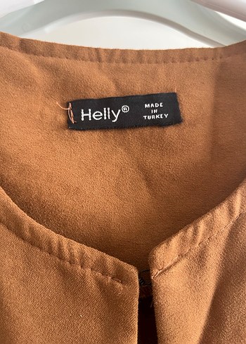 Püsküllü Kahverengi Süet Kadın Yelek - Görsel 2