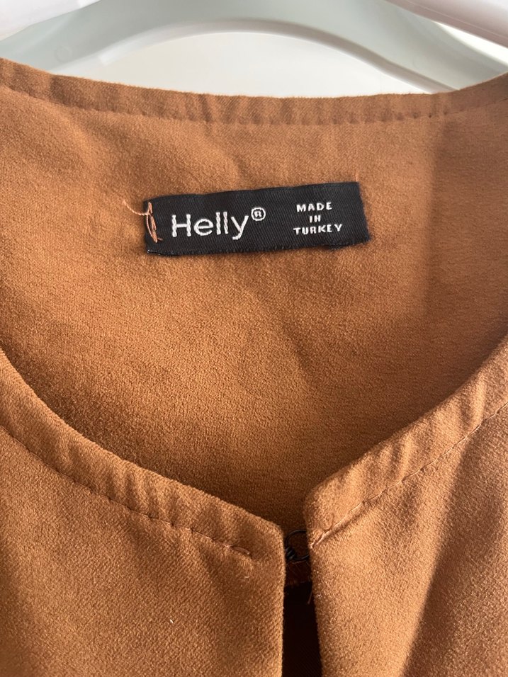 Püsküllü Kahverengi Süet Kadın Yelek - Görsel 2