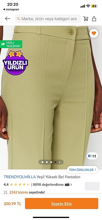 Trendyol & Milla Yeşil trendyolmilla pantolon