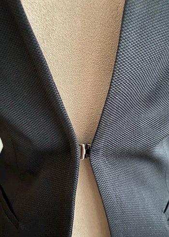 Kadın Siyah Mini Ofis Blazer Ceket - Görsel 4