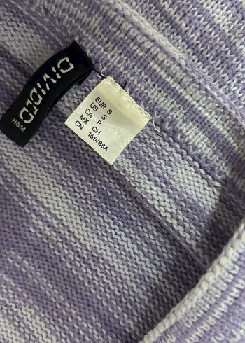 H&M H&M Kadın Lila V Yakalı Halter Yaka Triko Örgü Dar Mini Elbise