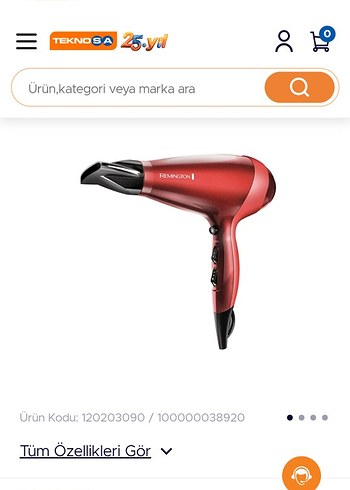 Beden Renk Remington AC9096 Silk 2400 W İyonlu Saç Kurutma Makinesi