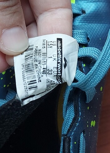33 Beden mavi Renk Orijinal nike ayakkabı
