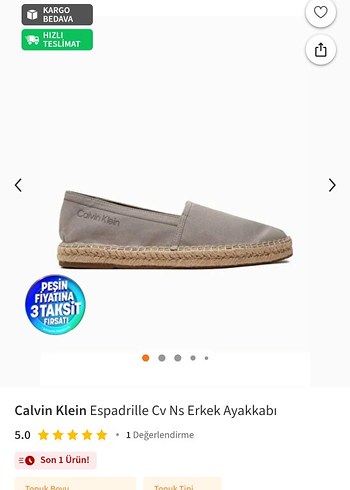 Calvin Klein Bej  Espadril 40 no - Görsel 10