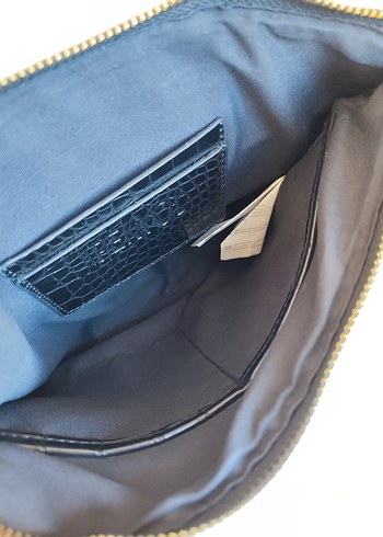 Beden siyah Renk İpekyol Yılan Desenli Deri Kadın Clutch Çanta