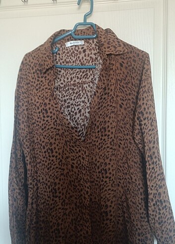 s Beden Leopar elbise