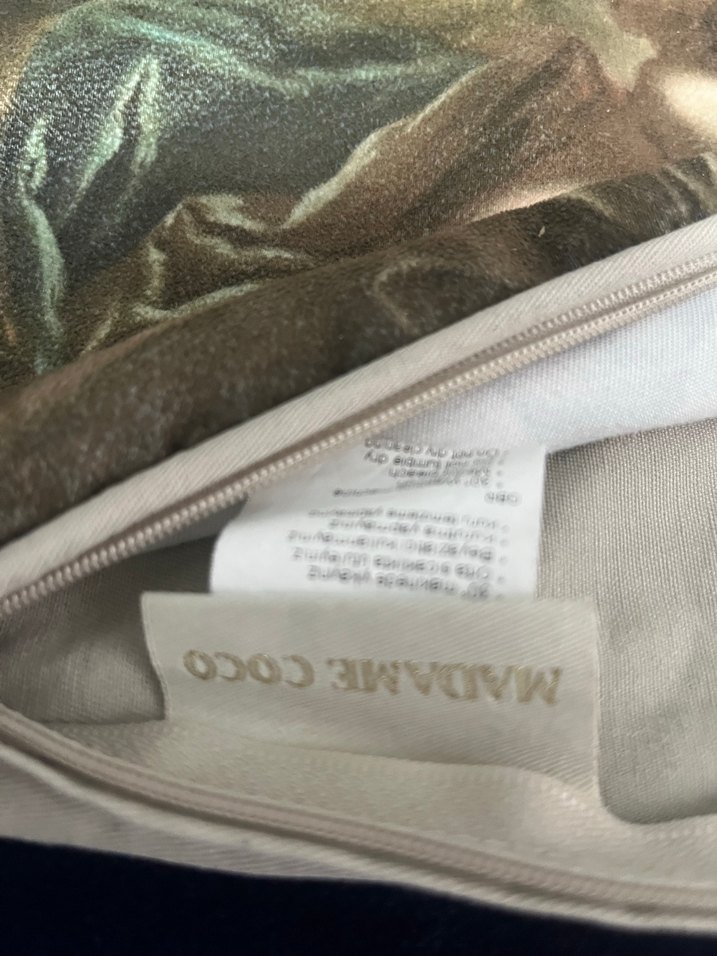 Mavi Vintage Desenli Kırlent Kılıfı - Görsel 5