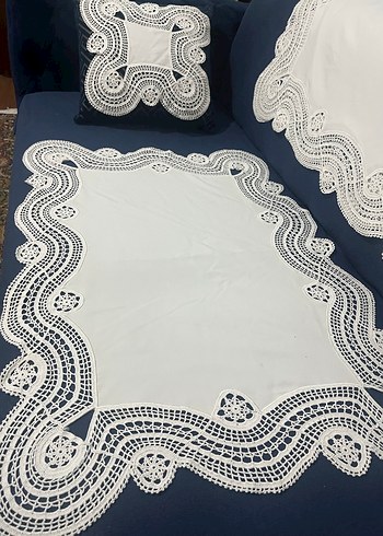 RAHİBE EL İŞİ RANIR VE MASA ÖRTÜSÜ 3 PARÇA - Görsel 6