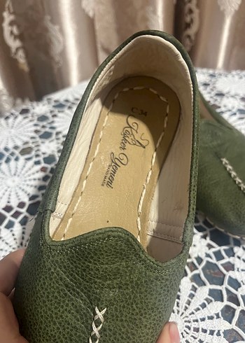 Koyu Yeşil Deri Erkek Çocuk Loafer - Görsel 3