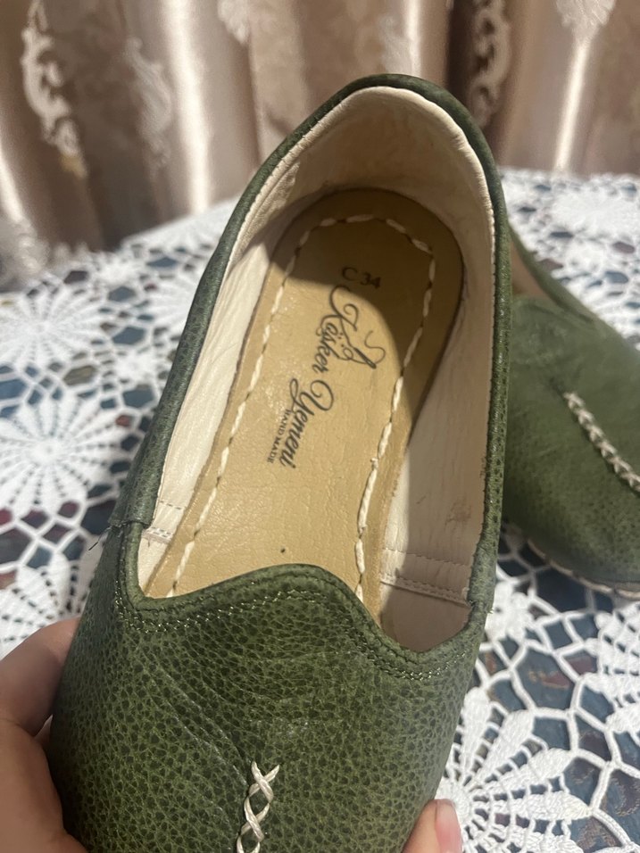 Koyu Yeşil Deri Erkek Çocuk Loafer - Görsel 3