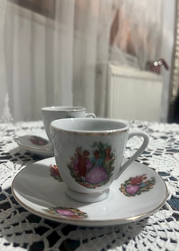 Frongad desenli altın yaldızlı  fincan - Görsel 6