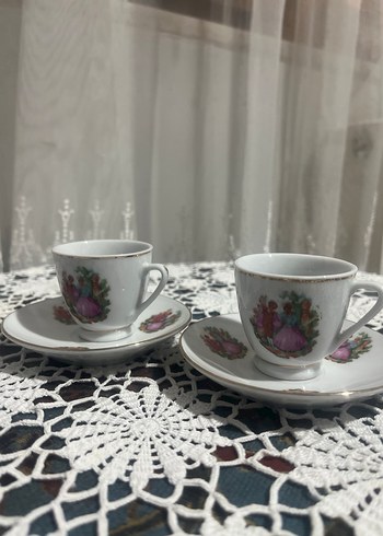 Frongad desenli altın yaldızlı  fincan - Görsel 5