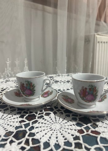 Frongad desenli altın yaldızlı  fincan - Görsel 7