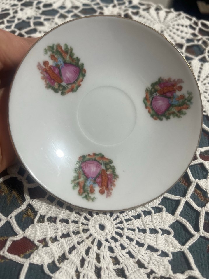 Frongad desenli altın yaldızlı  fincan - Görsel 4