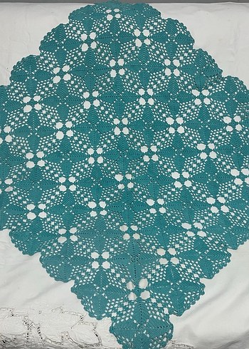 Bohem El Yapımı Örgü Masa Örtüsü - Görsel 3