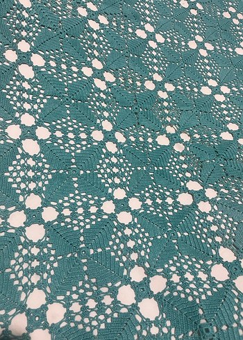 Bohem El Yapımı Örgü Masa Örtüsü - Görsel 7