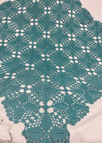 Bohem El Yapımı Örgü Masa Örtüsü - Görsel 8