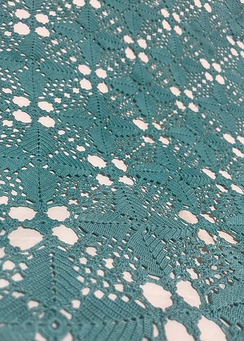 Bohem El Yapımı Örgü Masa Örtüsü - Görsel 2