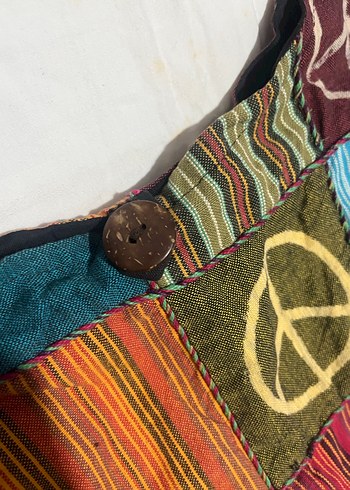 Renkli Bohem Kadın Plaj Çantası - Görsel 3