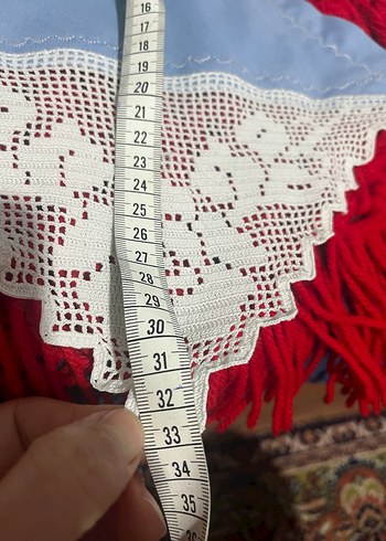 Dantel Detaylı Geleneksel Mavi Peçeteler - Görsel 5