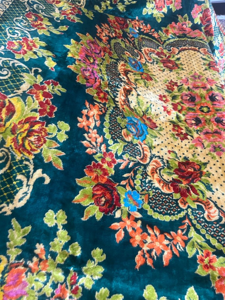 ANTİKA İPEK KADİFE ÖRTÜ - Görsel 2