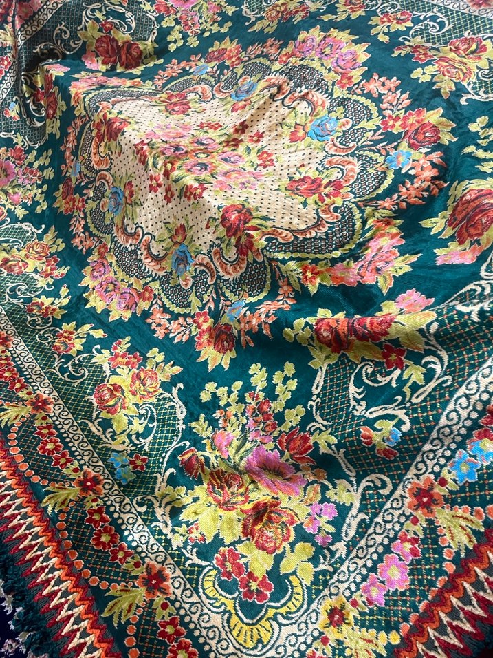 ANTİKA İPEK KADİFE ÖRTÜ - Görsel 4