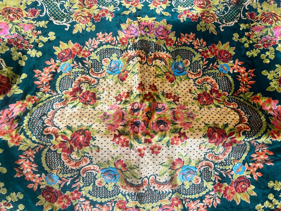 ANTİKA İPEK KADİFE ÖRTÜ - Görsel 5