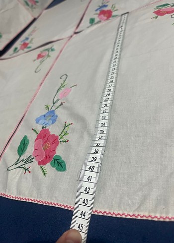 Rahibe el işi peçete takımı aplike - Görsel 5