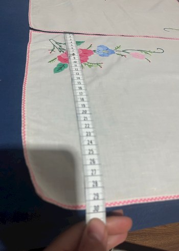 Rahibe el işi peçete takımı aplike - Görsel 9