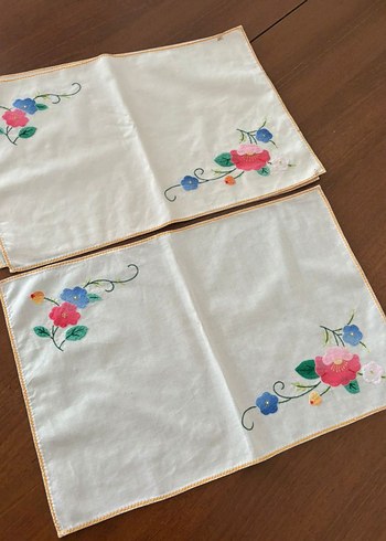 Rahibe el işi peçete takımı aplike - Görsel 3