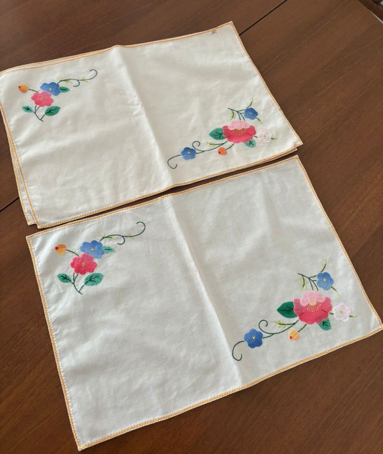 Rahibe el işi peçete takımı aplike - Görsel 3