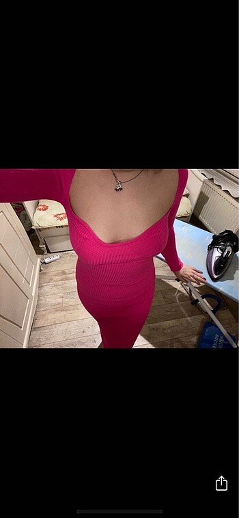 Bershka Pembe elbise