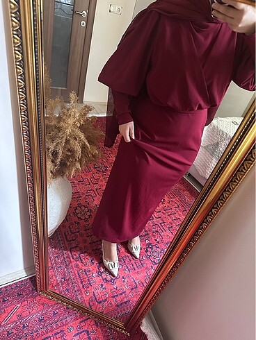 44 Beden bordo Renk Abiye