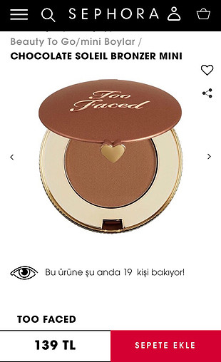 TOO FACED BRONZER