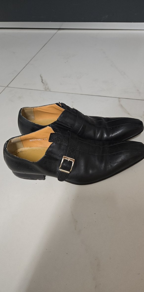 Erkek Siyah Deri Klasik Tokalı Ayakkabı - Görsel 3