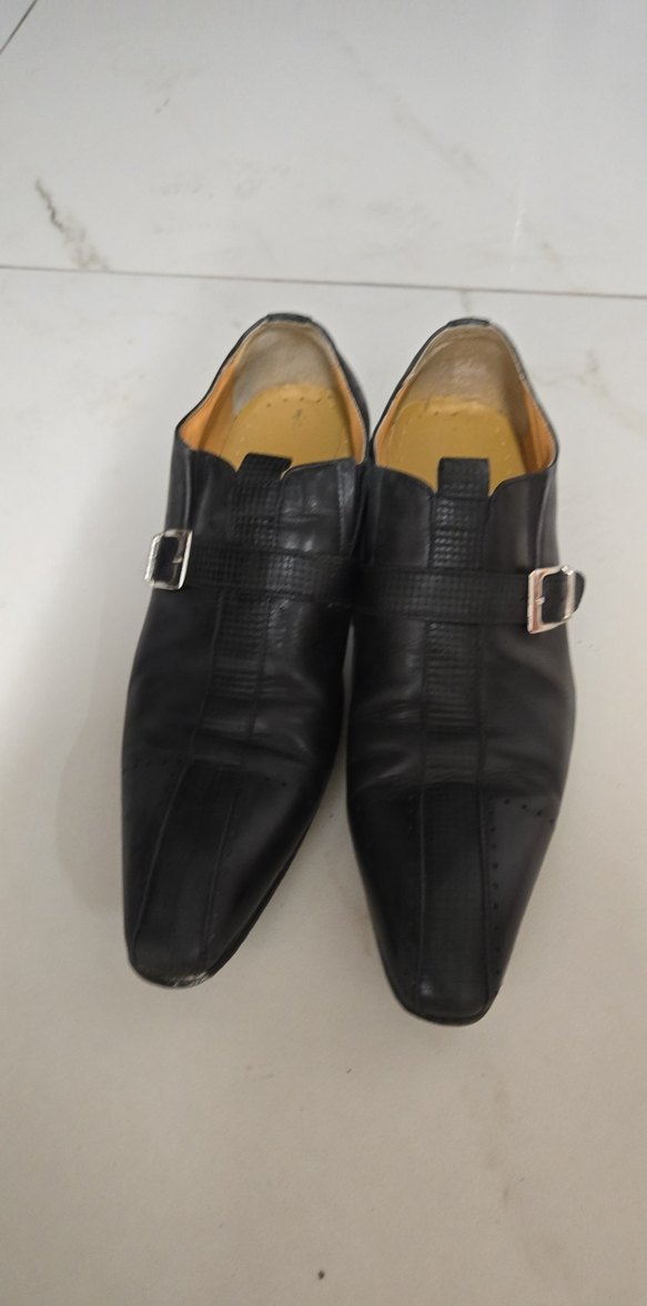 Erkek Siyah Deri Klasik Tokalı Ayakkabı - Görsel 2