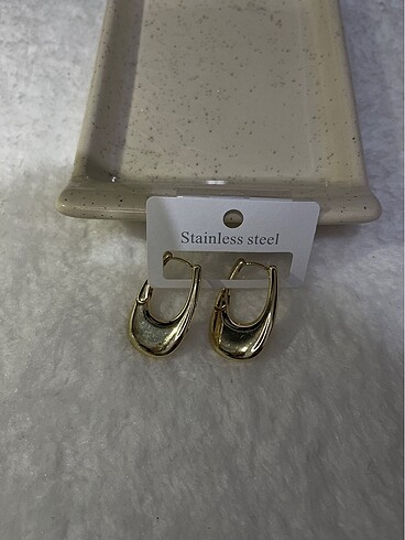 Çelik gold küpe