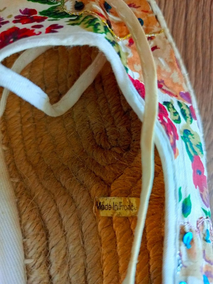 Çiçek Desenli Beyaz Dantel Espadril - Görsel 4