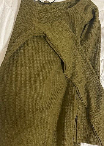 Bershka yeşil mini elbise - Görsel 2