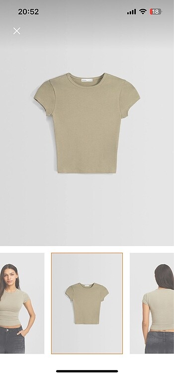 Bershka BERSHKA basic kolsuz tişört