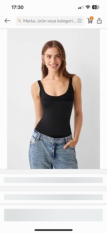 Bershka askılı body bluz