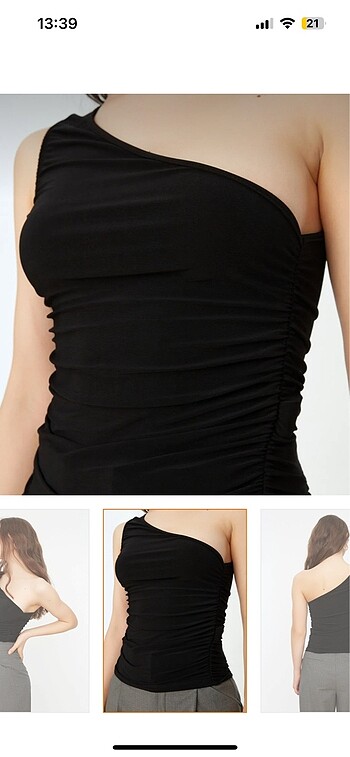 Trendyol & Milla Trendyolmilla asimetrik tek omuz bluz crop