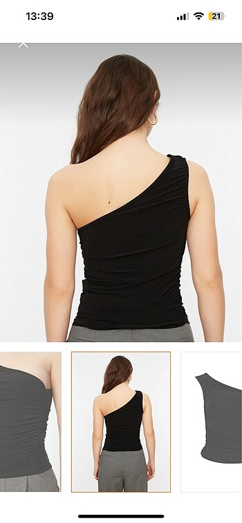 s Beden Trendyolmilla asimetrik tek omuz bluz crop